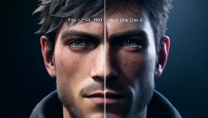comparing the graphics between PlayStation 4 Pro and Xbox One X